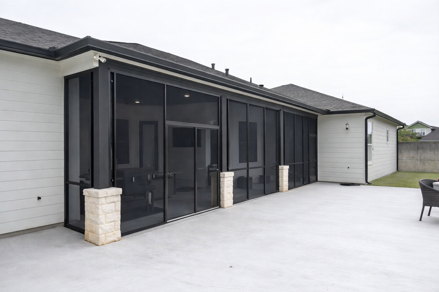 Outdoor Screen Installation